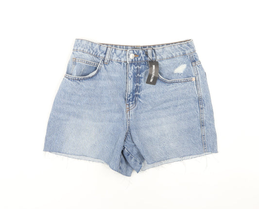 PrettyLittleThing Women's Blue Cut-Off Denim Shorts