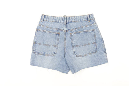 PrettyLittleThing Women's Blue Cut-Off Denim Shorts