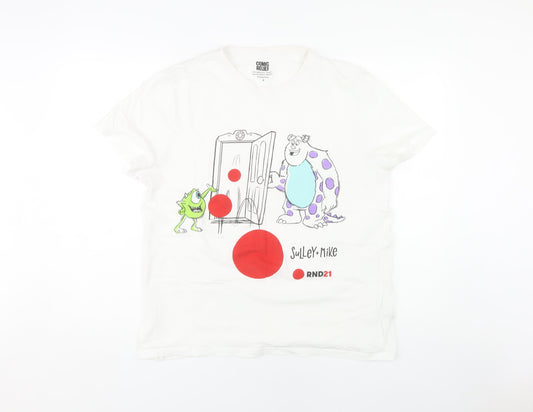 Unisex Adults UK Size M Comic Relief White Basic T-Shirt