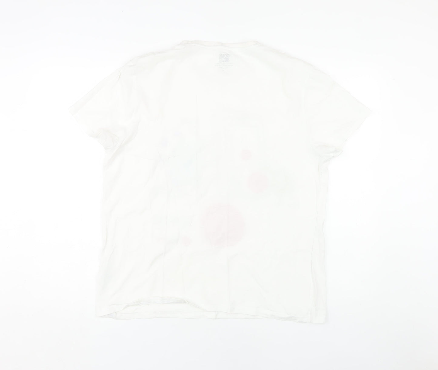 Unisex Adults UK Size M Comic Relief White Basic T-Shirt