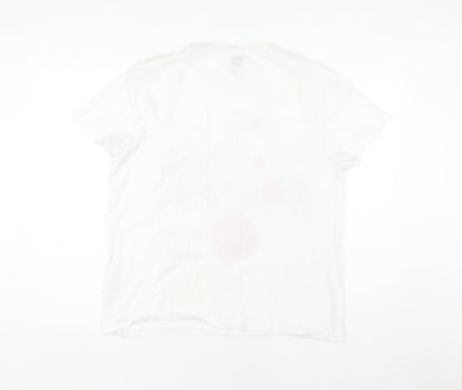 Unisex Adults UK Size M Comic Relief White Basic T-Shirt