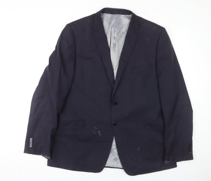 Mens UK Size 46 Performance Suit  Blue Suit Jacket