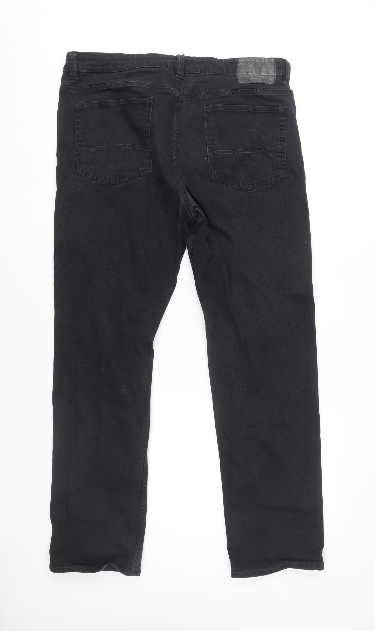 Maine Men's Black Denim Jeans 38L