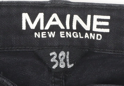 Maine Men's Black Denim Jeans 38L
