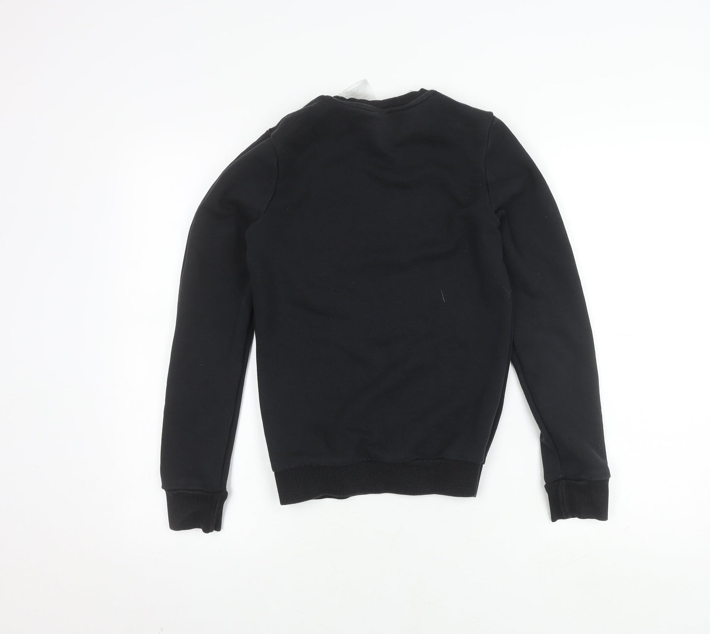 adidas Boys Black Sweatshirt, Logo, 13-14 Years, Graphic Print