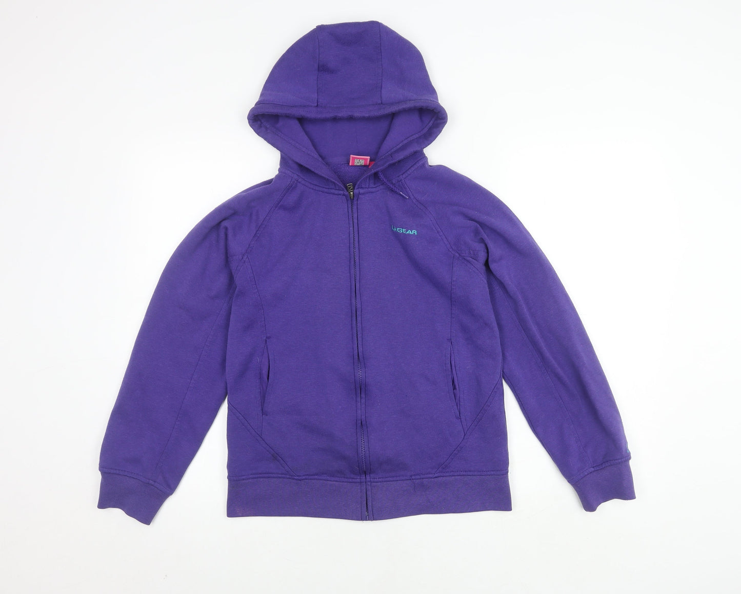 LA Gear Women's Purple Fleece Hooded Jacket Size 8