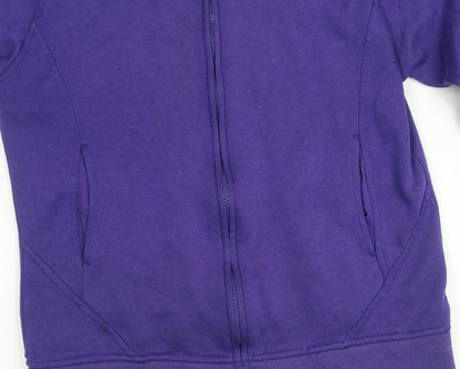 LA Gear Women's Purple Fleece Hooded Jacket Size 8