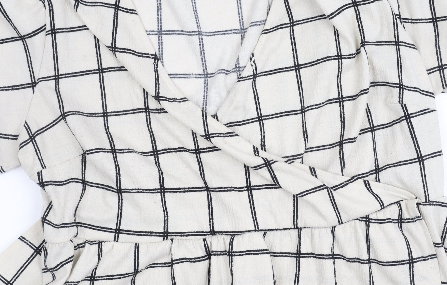 AVA & VIV Women's XL Black & White Check Dress