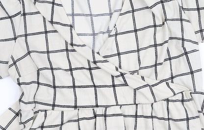 AVA & VIV Women's XL Black & White Check Dress