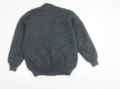 INGTIANBIRD Men's Grey Cardigan, M, V-Neck, Polyester