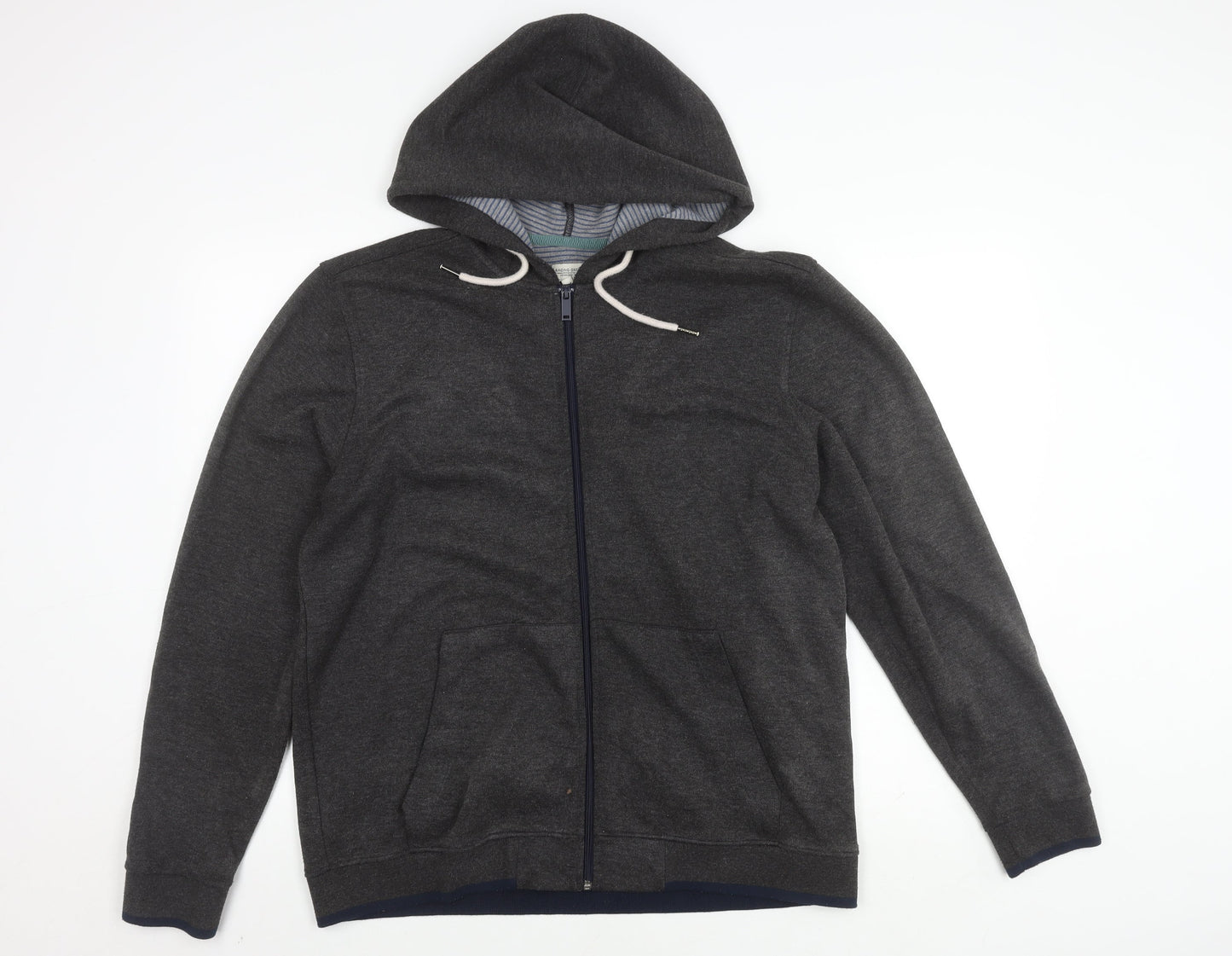 Mens UK Size L Racing Green Grey Basic Jacket
