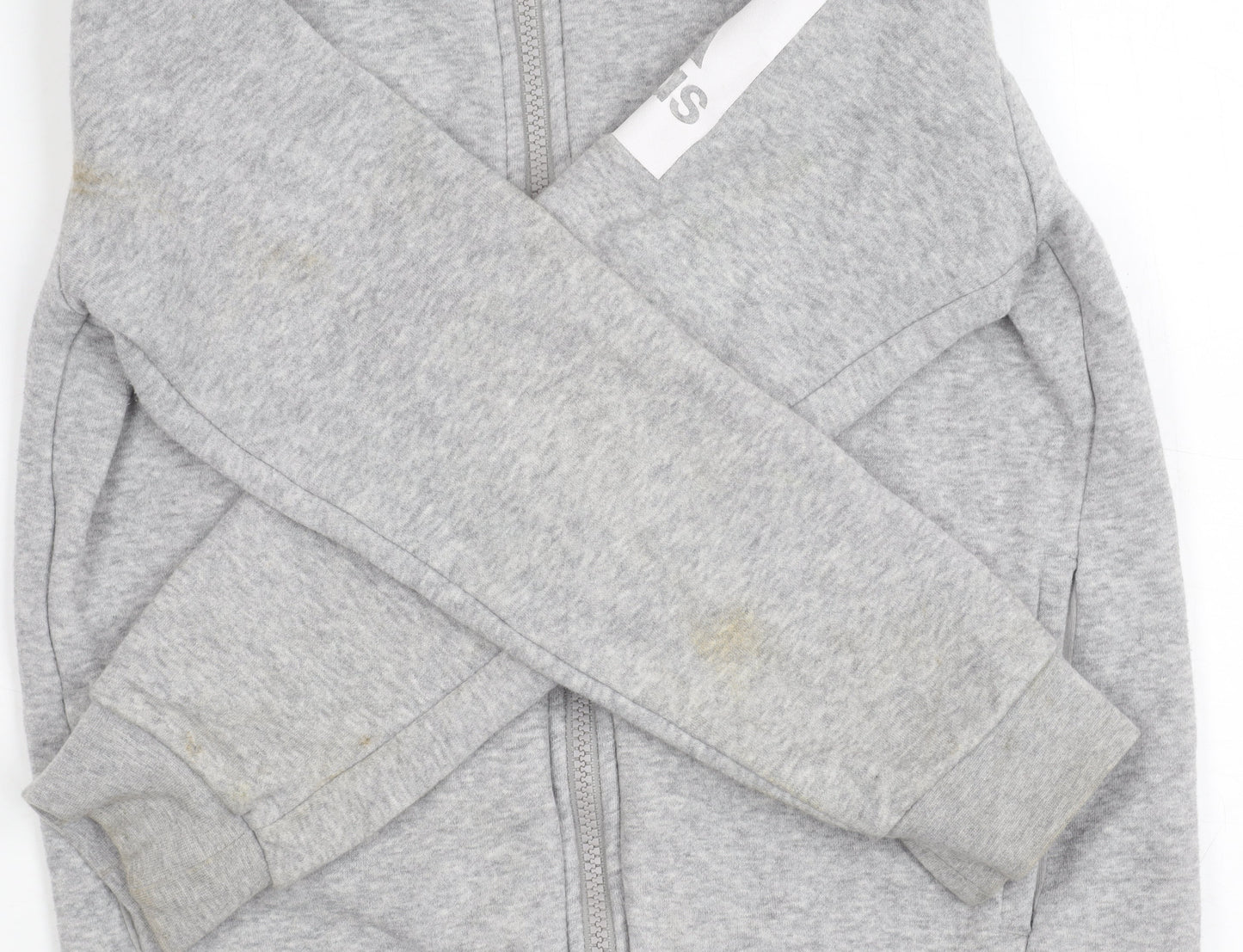 Adidas Boys Grey Full Zip Hoodie 9-10 Years