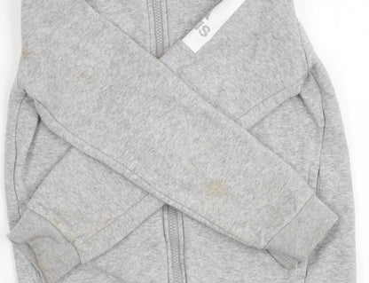 Adidas Boys Grey Full Zip Hoodie 9-10 Years
