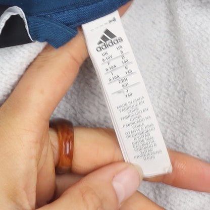 Adidas Boys Grey Full Zip Hoodie 9-10 Years
