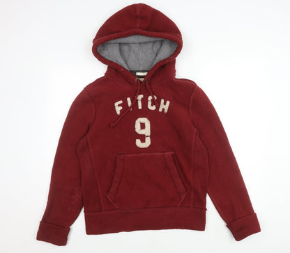 Abercrombie & Fitch Red Pullover Hoodie Small Men