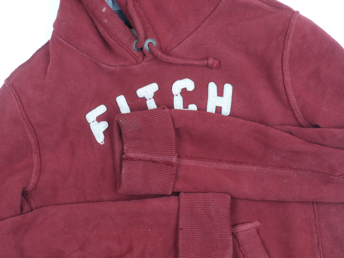 Abercrombie & Fitch Red Pullover Hoodie Small Men