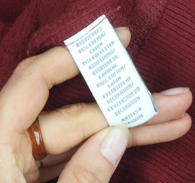 Abercrombie & Fitch Red Pullover Hoodie Small Men