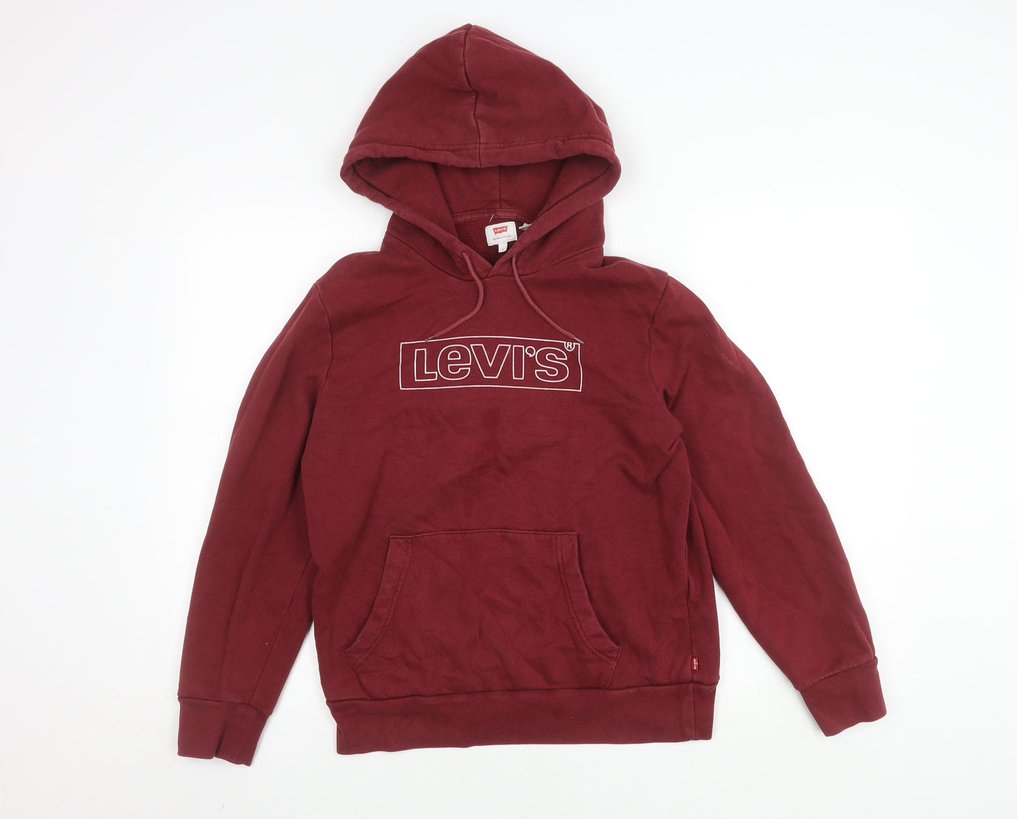 Mens UK Size S Levi's Red Pullover Hoodie