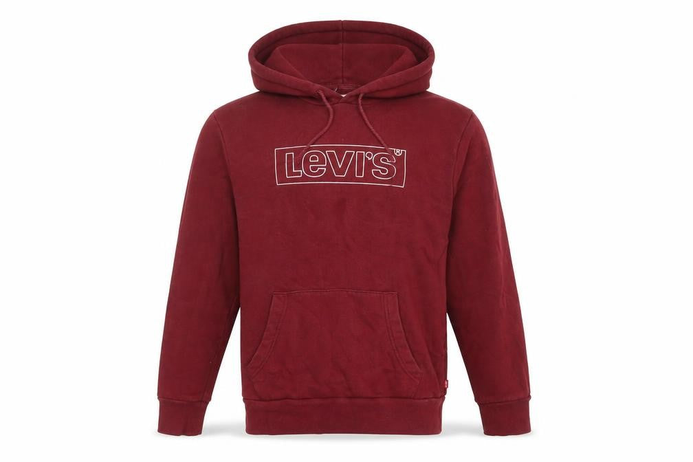 Mens UK Size S Levi's Red Pullover Hoodie