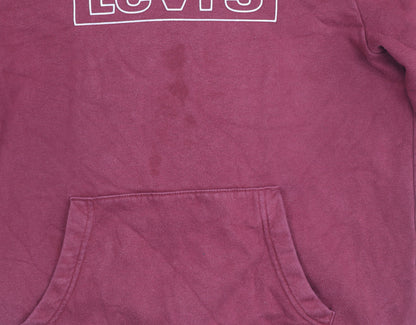 Mens UK Size S Levi's Red Pullover Hoodie