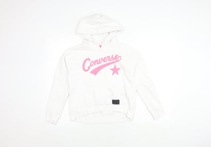 Converse Girls White Hoodie, Size 12-13, Pullover Style