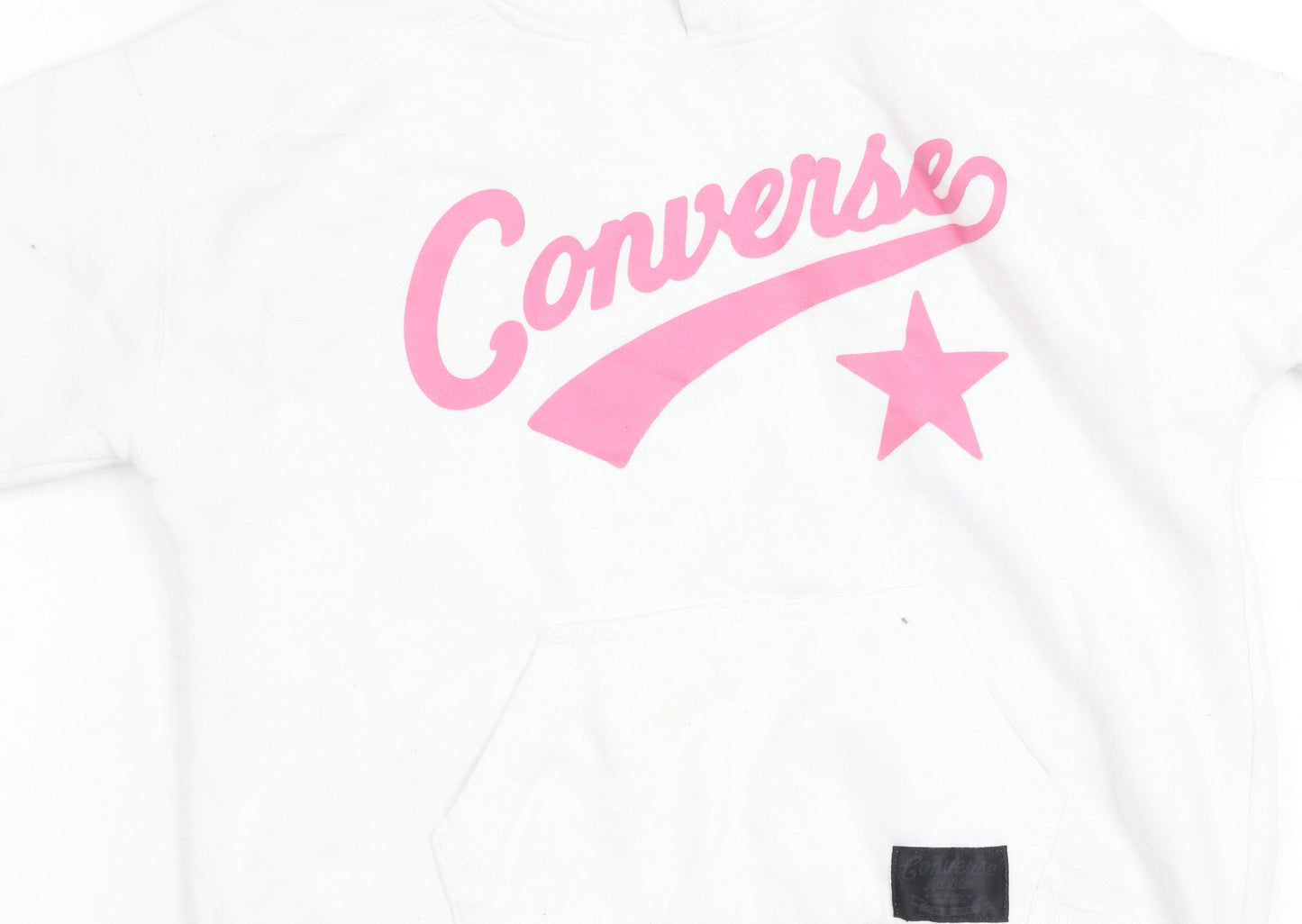 Converse Girls White Hoodie, Size 12-13, Pullover Style