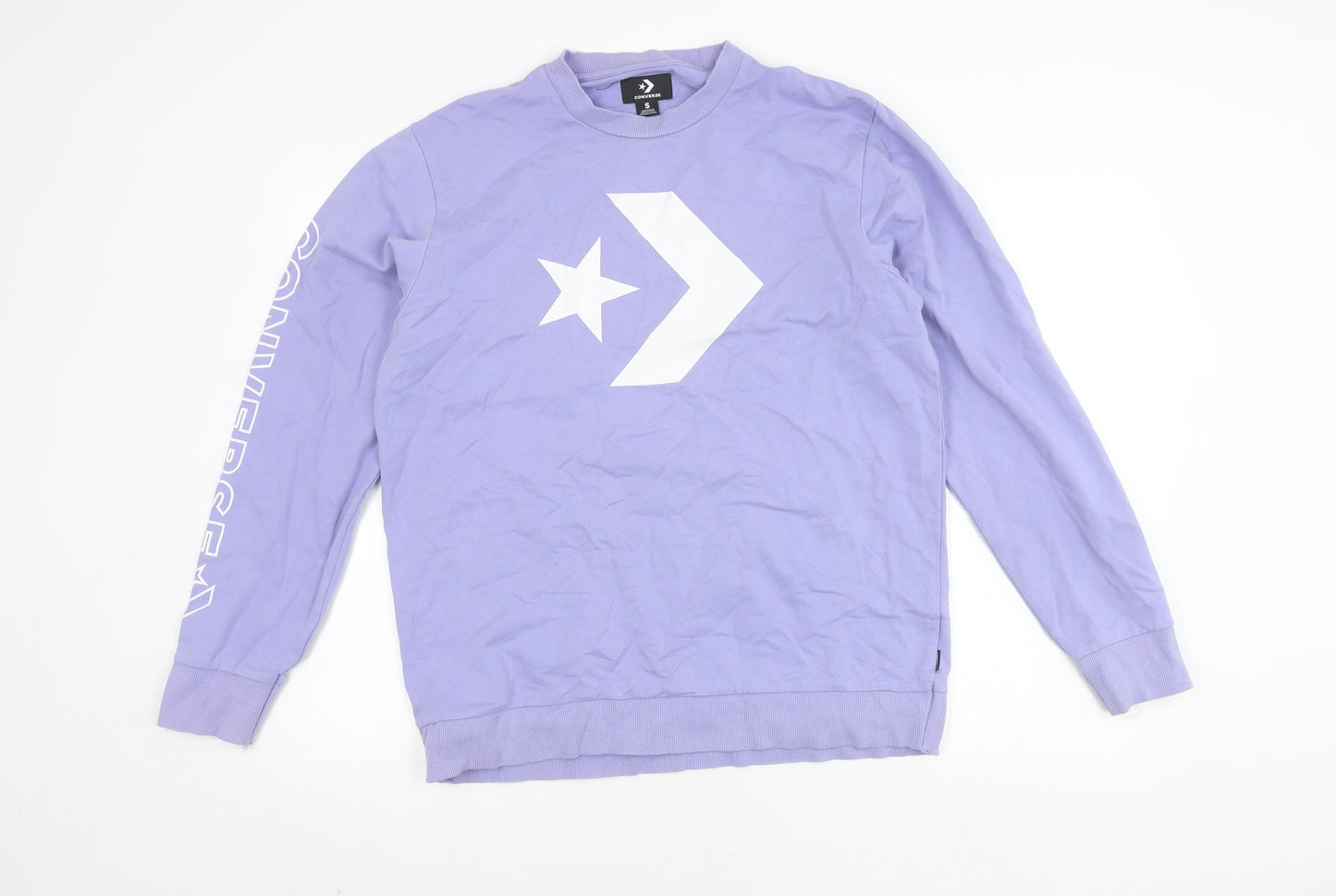 Mens UK Size S Converse Purple Pullover Sweatshirt