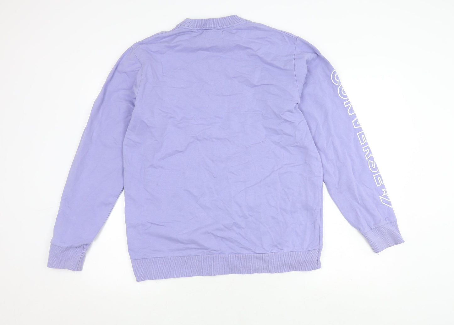Mens UK Size S Converse Purple Pullover Sweatshirt