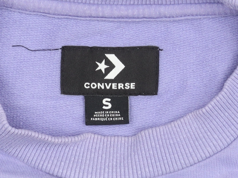 Mens UK Size S Converse Purple Pullover Sweatshirt