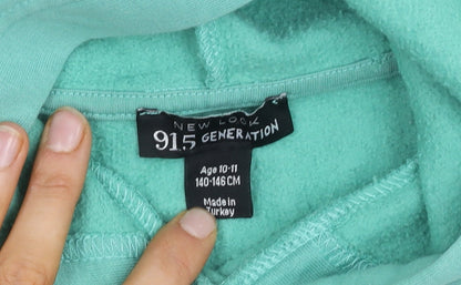 New Look Girls Green Pullover Hoodie 10-11 Years
