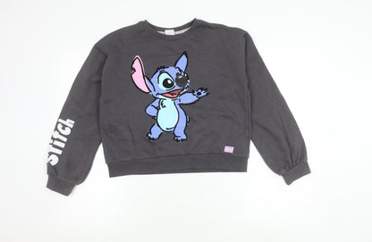 Primark Girls Grey Stitch Pullover Sweatshirt 12-13 Years
