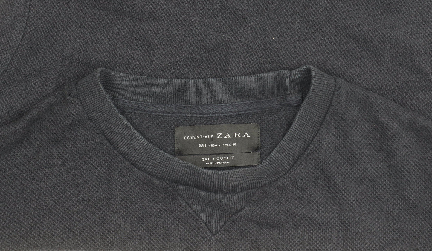 Zara Men's Black S Pullover Sweatshirt