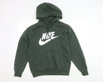 Mens UK Size S Nike Green Pullover Hoodie
