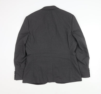 ASOS DESIGN Men's Grey Blazer, 44, Regular Fit, Business