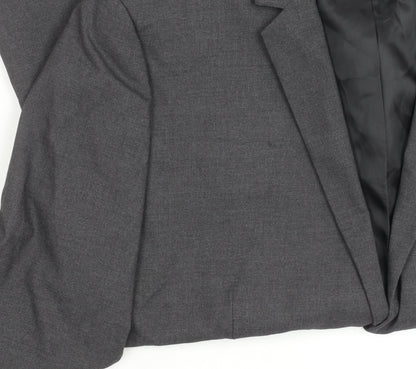 ASOS DESIGN Men's Grey Blazer, 44, Regular Fit, Business