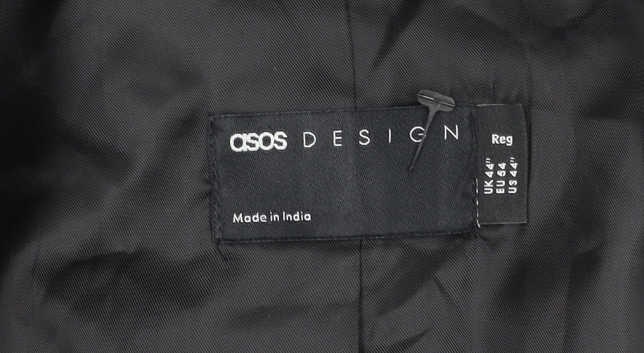 ASOS DESIGN Men's Grey Blazer, 44, Regular Fit, Business