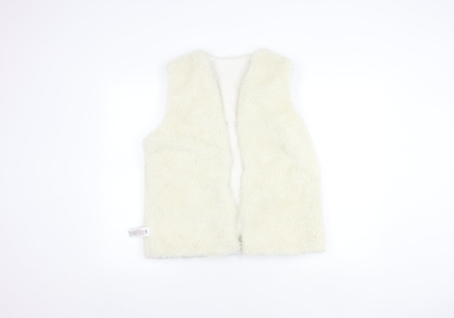 New Look Girls Ivory Faux Fur Waistcoat, Size 14-15