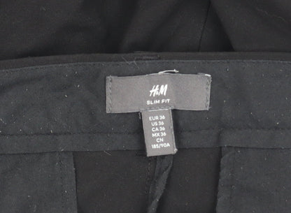 H&M Men’s Black Slim Fit Trousers, Size 36