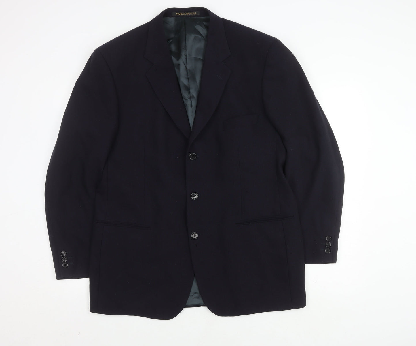 Mens UK Size 42 Marks and Spencer Regular Blue Suit Jacket