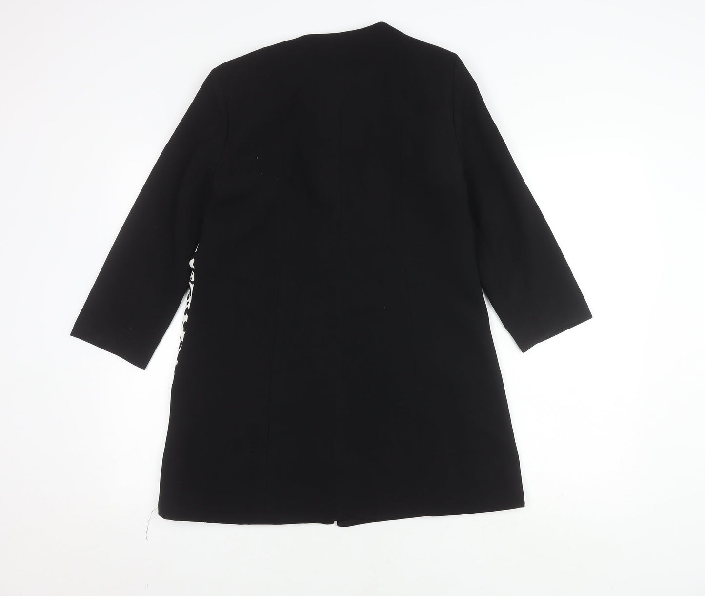 Beloved Women's Medium Black Long Animal Print Blazer