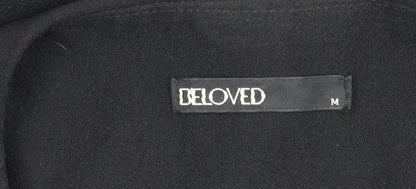 Beloved Women's Medium Black Long Animal Print Blazer