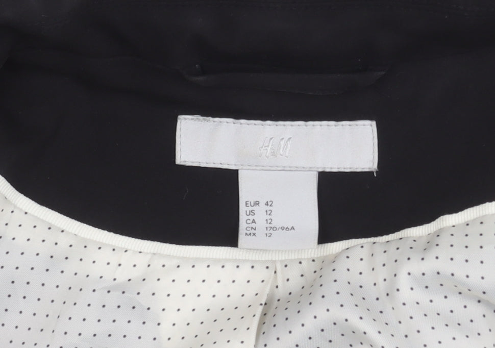 H&M Women’s Black Regular Fit Blazer Size 14