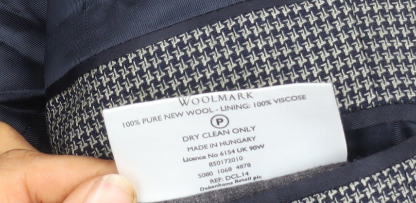 Mens UK Size 40 Debenhams Regular Grey Suit Jacket