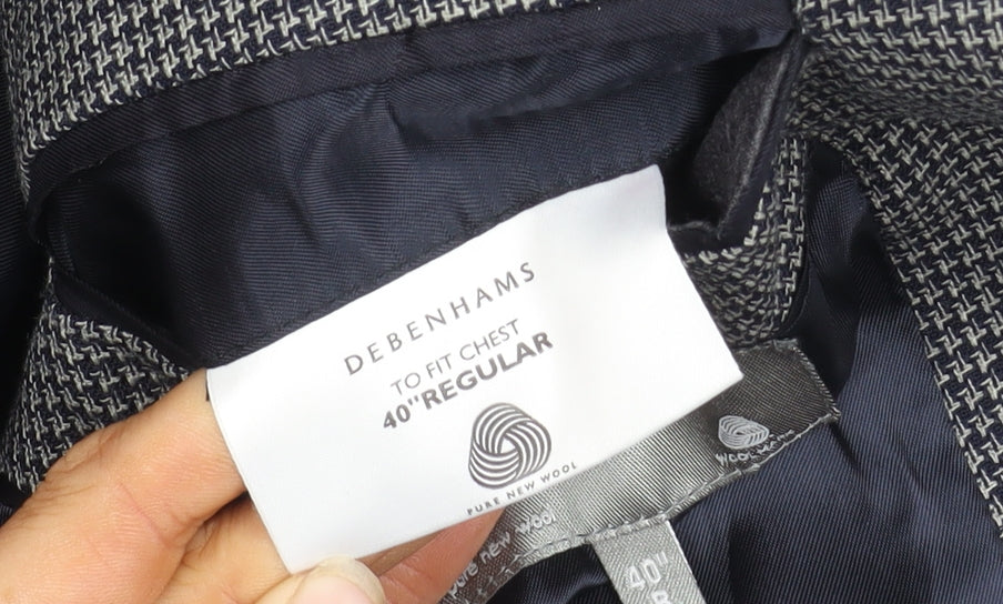 Mens UK Size 40 Debenhams Regular Grey Suit Jacket