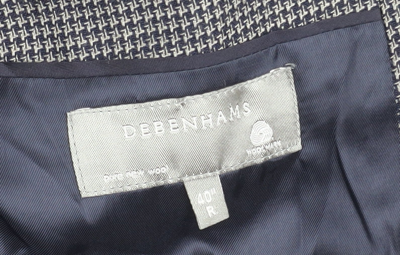 Mens UK Size 40 Debenhams Regular Grey Suit Jacket