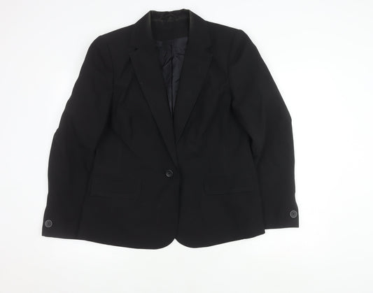 Dorothy Perkins Women’s Black Blazer, Size 16, Regular Fit