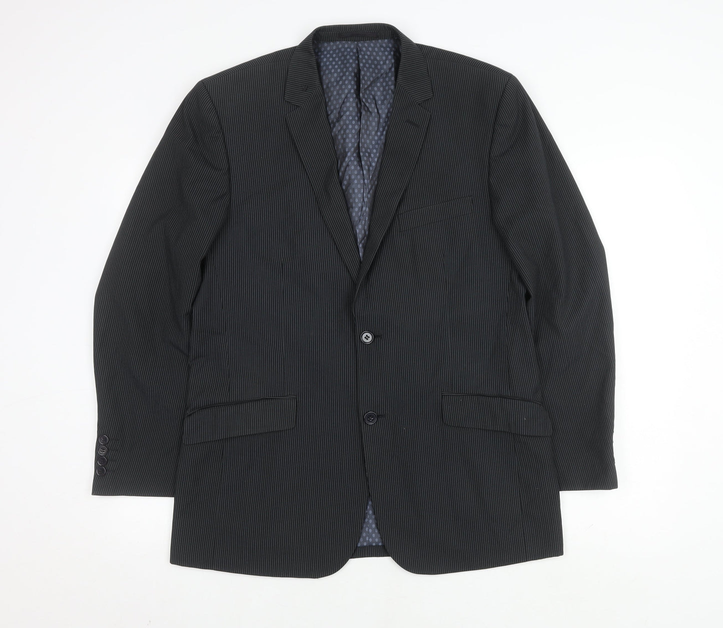 Skopes Men's Black Striped Blazer 40R Classic