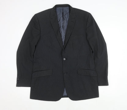 Skopes Men's Black Striped Blazer 40R Classic