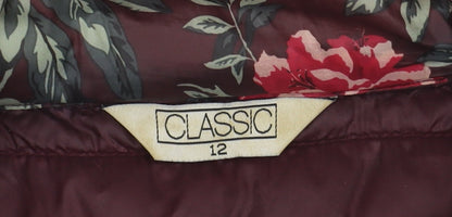 Classic Women's Multicoloured Quilted Jacket Size 12