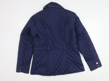 Womens UK Size S Centigrade Blue Quilted Coat